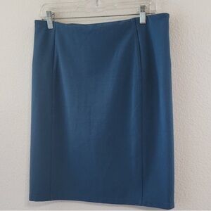 Liverpool Jeans Company mallard blue Pencil Skirt, Sz 14